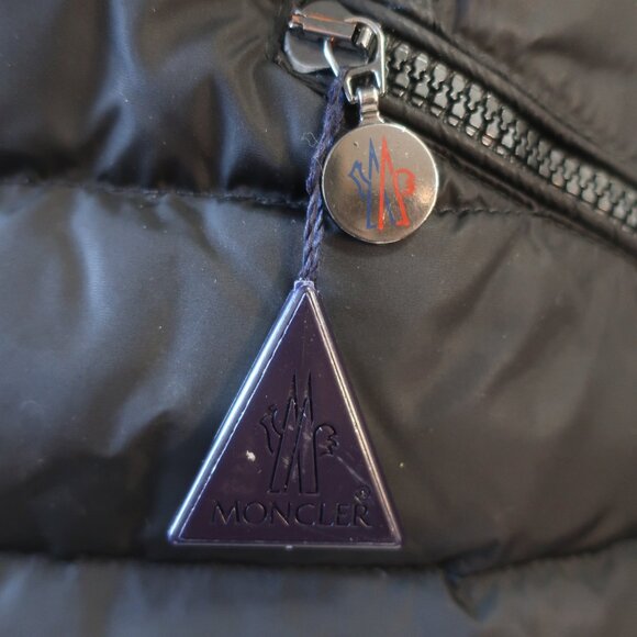 Moncler Flamme Giubbotto Black Zip Hooded Goose Down Midi Puffer Coat 0 US/XS - Picture 5 of 16